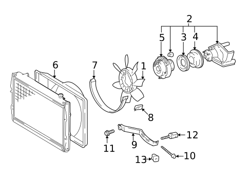Cooling Fan for 1997 Toyota Tacoma #0