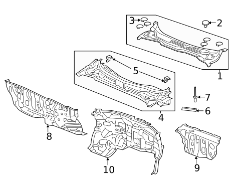 Cowl for 2020 Acura MDX #0
