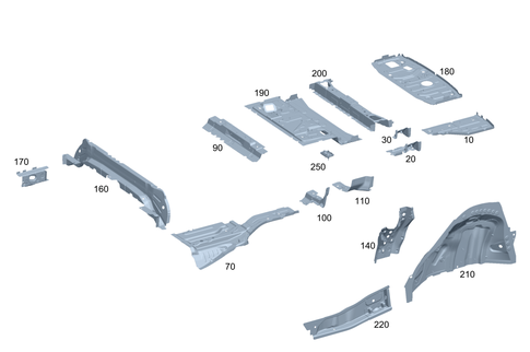 Rear-End Floor for 2025 Mercedes-Benz EQB 300 #0