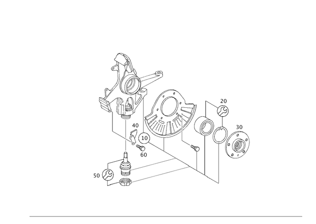 1633300051 - Front Axle: Wheel Bearing for Mercedes-Benz: ML320, ML430, ML55 AMG Image image