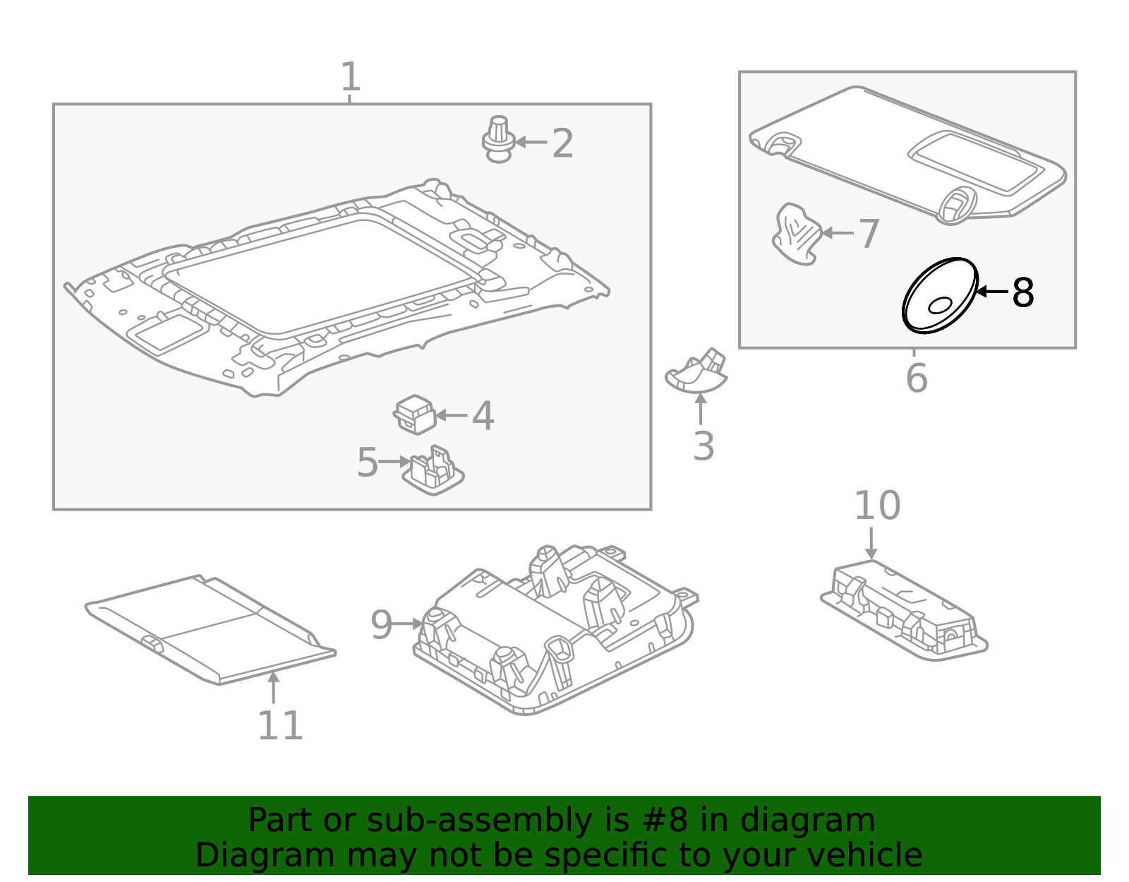 2022-2026 Toyota Sun-Visor Cover 74317-08030-C0 | Toyota Parts Express