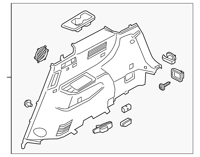 ‎( ꕹ ) 85740-D3000-TRY Genuine Hyundai Trim Assembly-Luggage Side RH