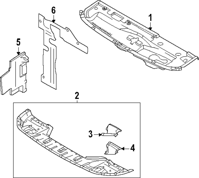 7812A556 - Belts &amp; Cooling: Baffle Plate for Mitsubishi: Eclipse Cross Image
