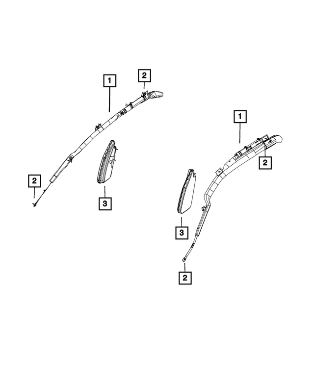 68311112AH - : Side Curtain Air Bag, Right for Mopar Image