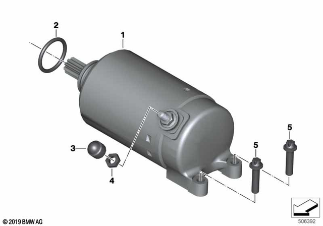 12419457327 - Engine Electrical System: Starter -  for BMW-Motorrad Image