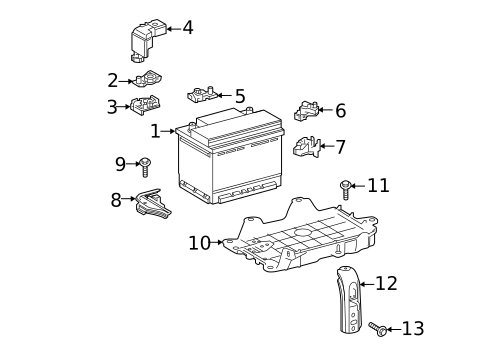 Battery for 2023 Toyota RAV4 #0