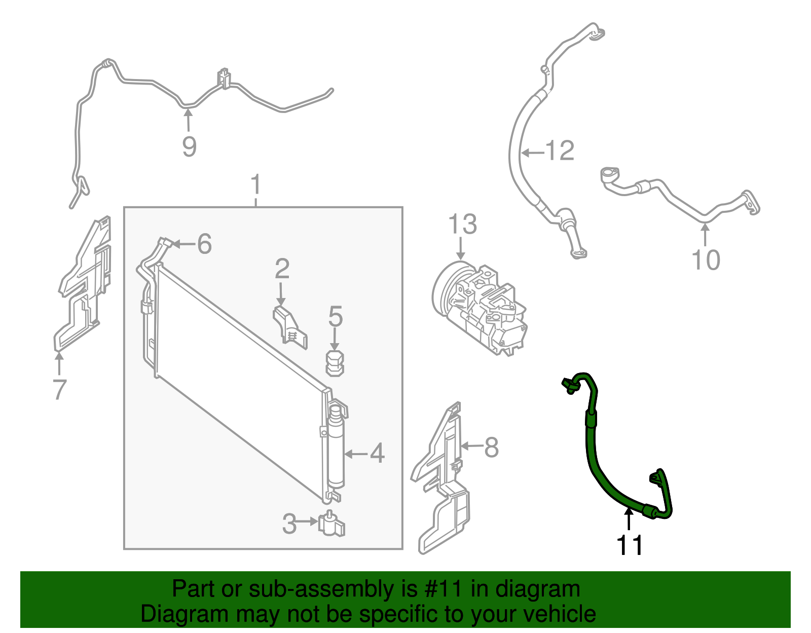 Discharge Hose - Nissan (92490-3TA1A)