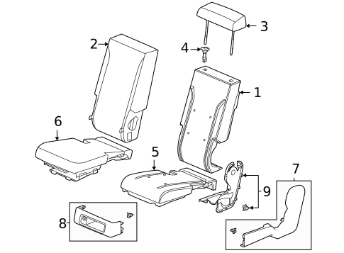 Second Row Seats for 2023 Acura MDX #2