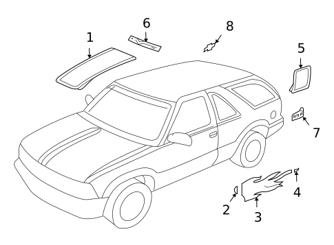 Stripe Tape for 2002 Chevrolet Blazer #0