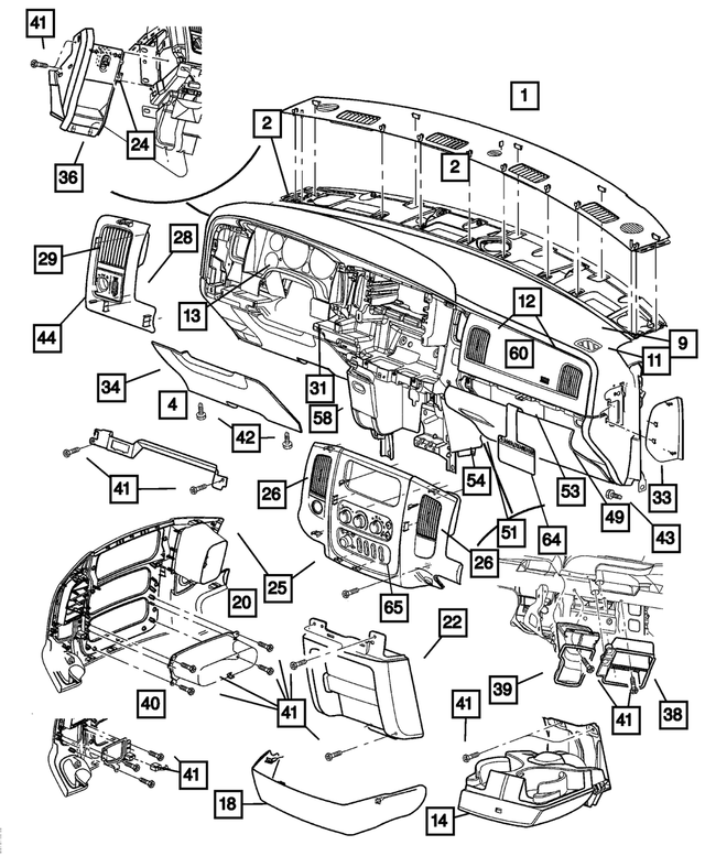 « 5GT31WL8AC – Instrument Panel and Radios and Consoles : Panneau D`instruments Couvercle pour Mopar Image »