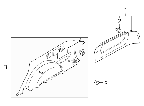 Interior Trim - Quarter Panels for 2002 Mitsubishi Montero #0