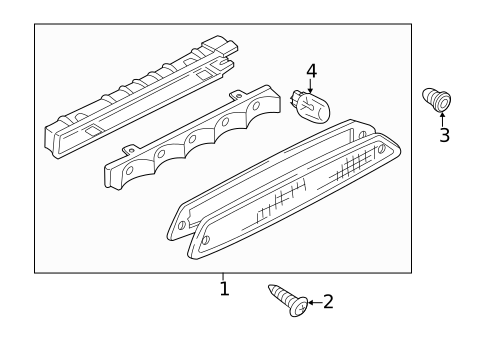 High Mounted Stop Lamp for 2012 Ford Escape #0
