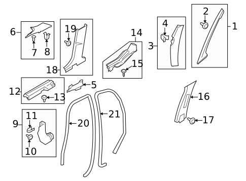 Interior Trim - Pillars for 2013 Suzuki SX4 #0