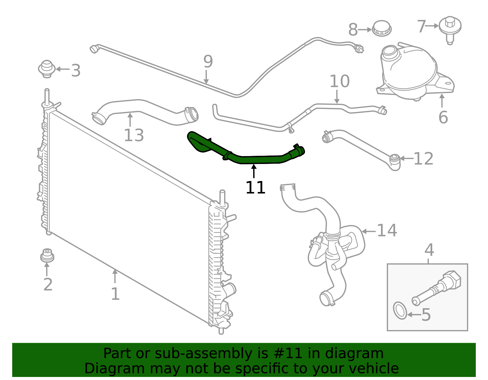 Motorcraft Heater Hose KH400 O'Reilly Auto Parts