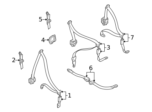 Rear Seat Belts for 2004 Suzuki XL-7 #0