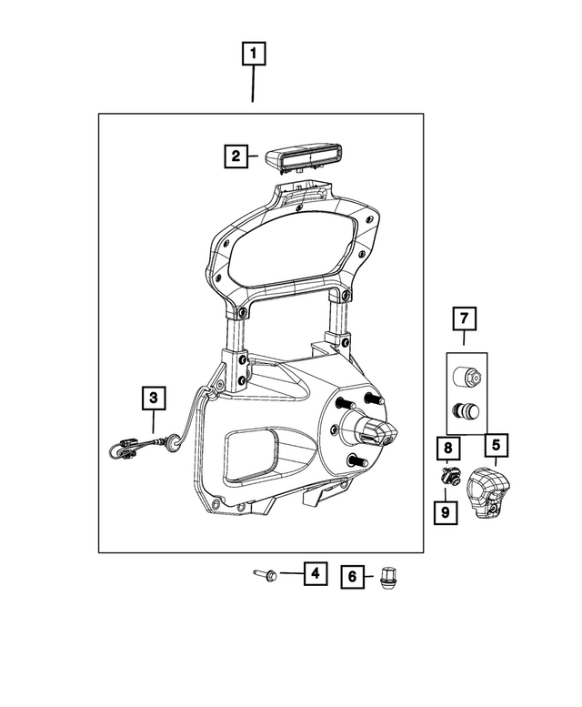 68542438AC - Electrical: Spare Tire Bracket Assy for Mopar Image