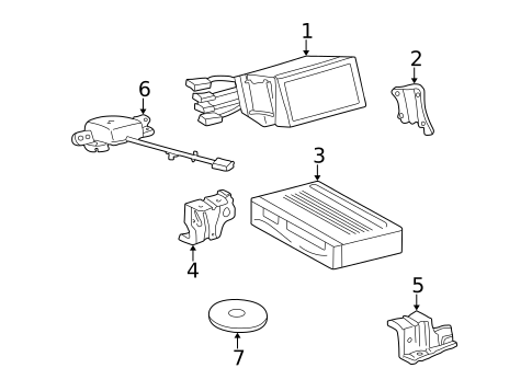 Navigation System Components for 2001 Lexus RX300 #0