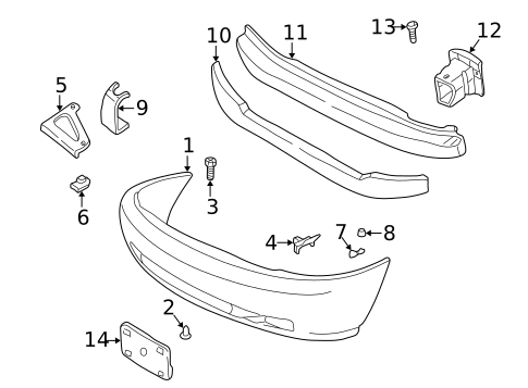 Bumper & Components - Front for 1999 Nissan Altima #0