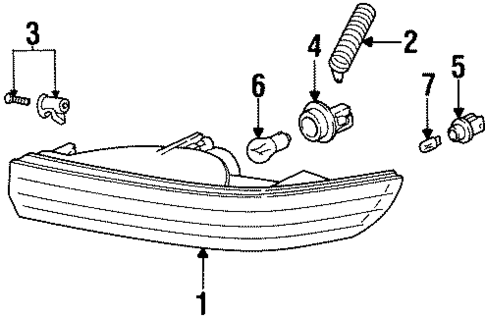 Side Marker & Signal Lamps for 1998 Acura CL #0
