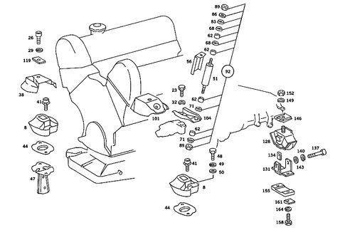 Engine Suspension for 1984 Mercedes-Benz 380SL #1