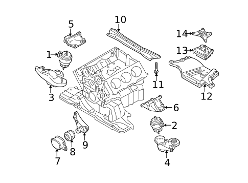 Engine & Trans Mounting for 2006 Audi A6 Quattro #0