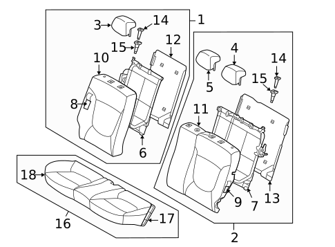 Rear Seat for 2015 Hyundai Accent #0