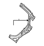 4K5809737 - Body: Lock Pillar Reinforced for Audi: A6 Quattro, S6 Image