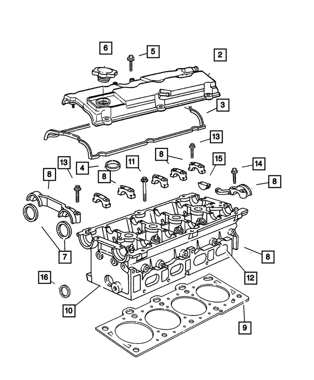 4781639AA - Engine 2.4L Four Cylinder: Valve Cover Gasket for Mopar Image image