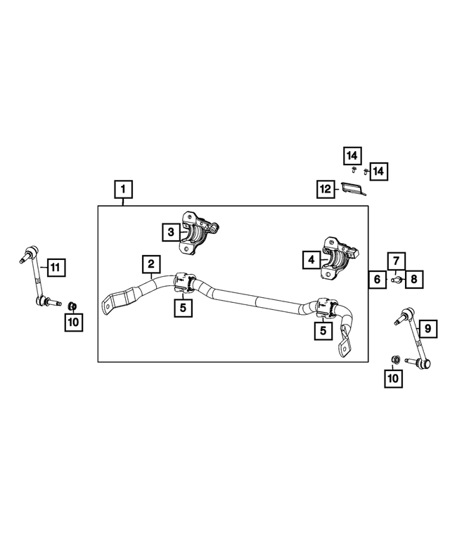 68431763AD - : Front Stabilizer Bar for Mopar Image