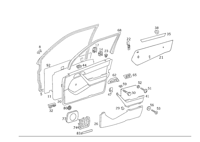 1247201178 - Front Doors: Seal for Mercedes-Benz Image image
