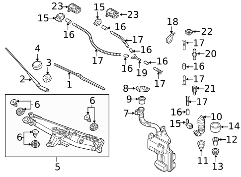 Wiper & Washer Components for 2017 Audi A3 Quattro #0