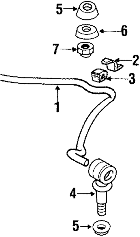 Stabilizer Bar & Components for 1996 Volkswagen Jetta #0