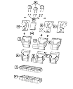 68284402AA - Interior Trim: Seat Back Foam for Jeep: Renegade Image