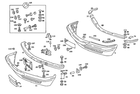 Front Bumper for 1991 Mercedes-Benz 560SEC #0