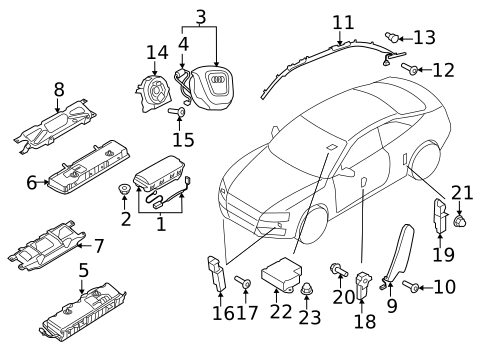 Air Bag Components for 2014 Audi RS5 #0
