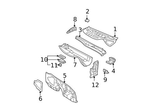 Cowl for 2000 Chevrolet Camaro #0
