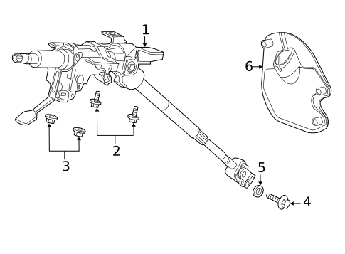 Steering Column Assembly for 2014 Honda Odyssey #0