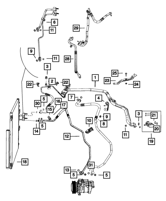 68437112AA - Air Conditioners and Heaters: A/c Liquid Line for Mopar Image