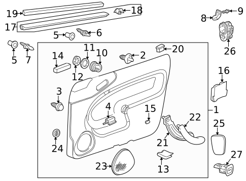 Interior Trim - Front Door for 2001 Saab 9-3 #0