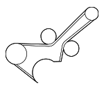 117209E001 - Cooling System: Drive Belt for Nissan: Altima Image