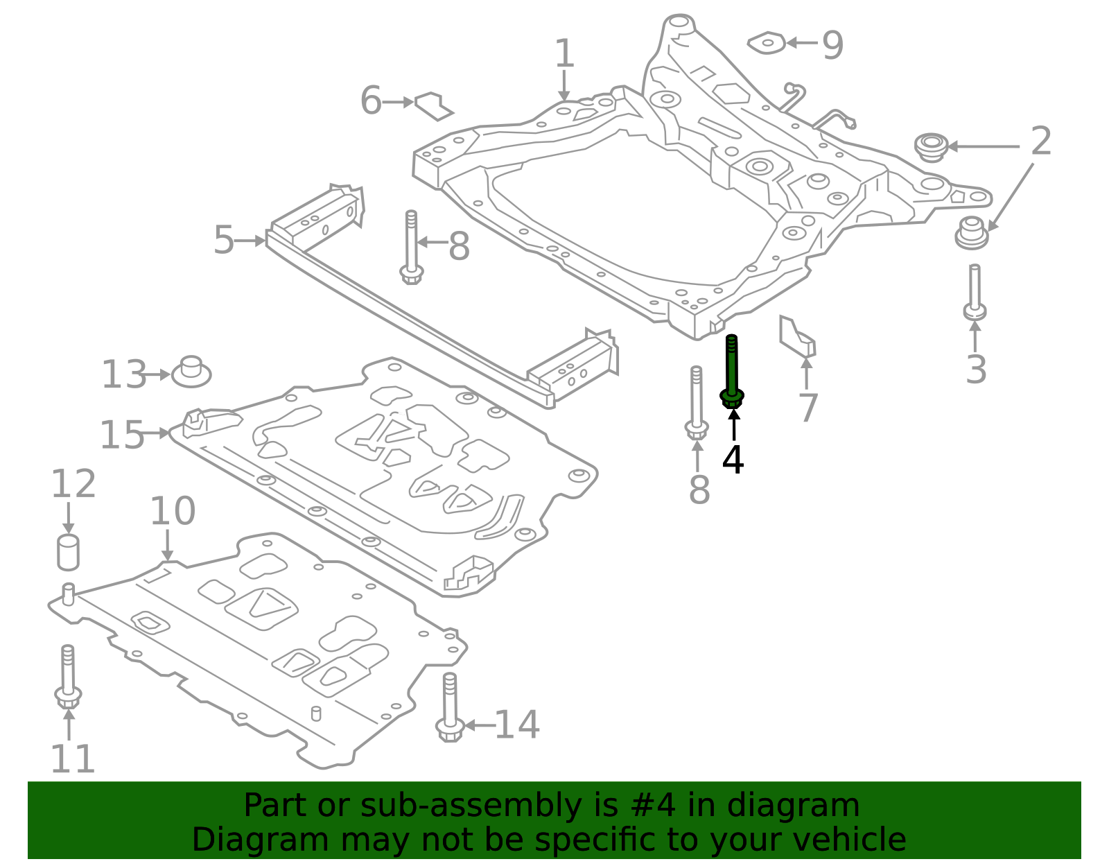 30670560 - Engine Cradle Mount Bolt - 2016-2021 Volvo | Volvo OEM Parts ...