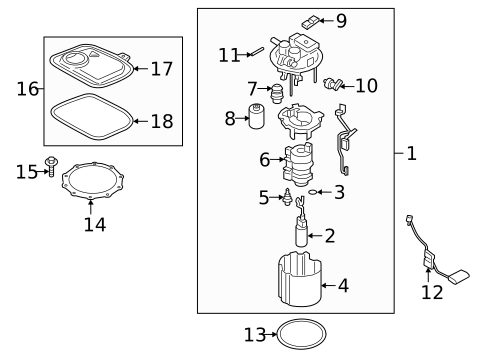 Fuel Pump for 2019 Hyundai Veloster #0