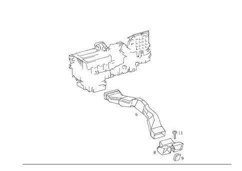 Air Ducting for 2002 Mercedes-Benz ML55 AMG #1