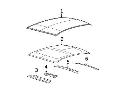 Roof & Components for 2011 Ford Fusion #0