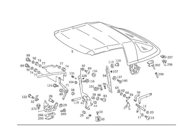 1297743733 - : Rail for Mercedes-Benz Image