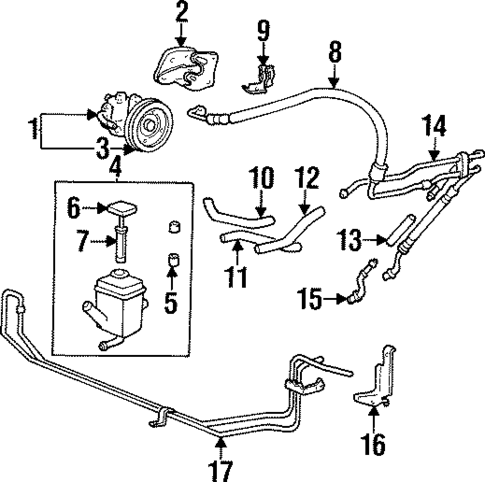 Pump & Hoses for 1998 Hyundai Sonata #0