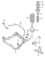 F8RZ5C145FF - Suspension: Cross-member for Ford: Contour | Mercury: Cougar, Mystique Image