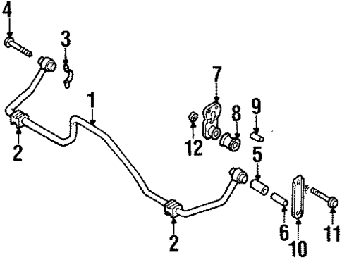 Stabilizer Bar & Components for 2001 Honda Passport #0