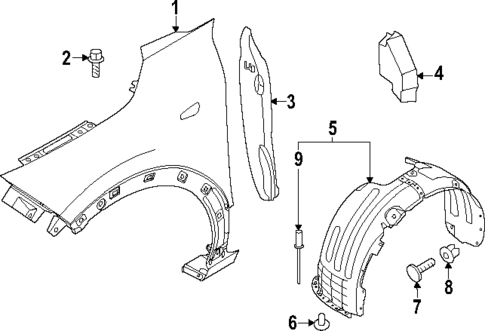 Fender & Components for 2025 Kia Niro EV #0