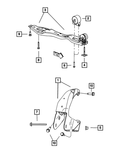 Engine Mounting for 2009 Dodge Grand Caravan #0